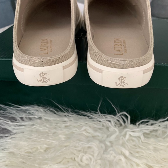 Ralph Lauren Jaida Linen Sneakers Shoe Slide 7 - Picture 5 of 8